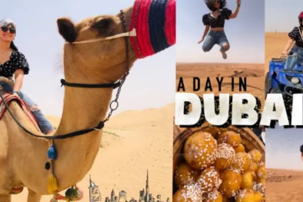 Camel ride during Dubai desert safari